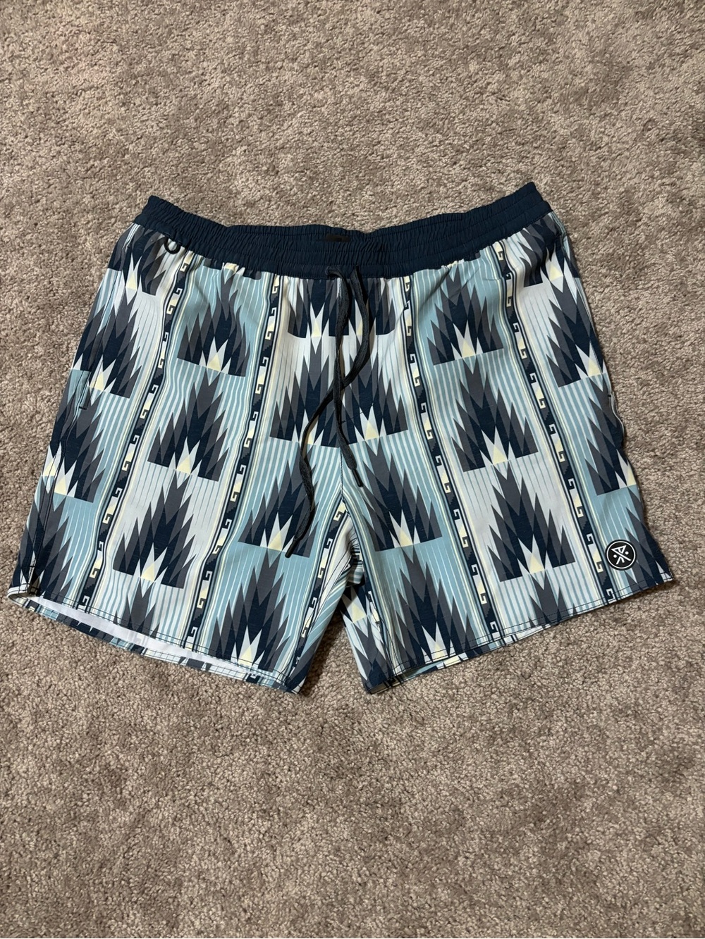 Roark Shorts Men's L Shorey Poncho Agave Boardshorts Swim Trunks Unlined Poly